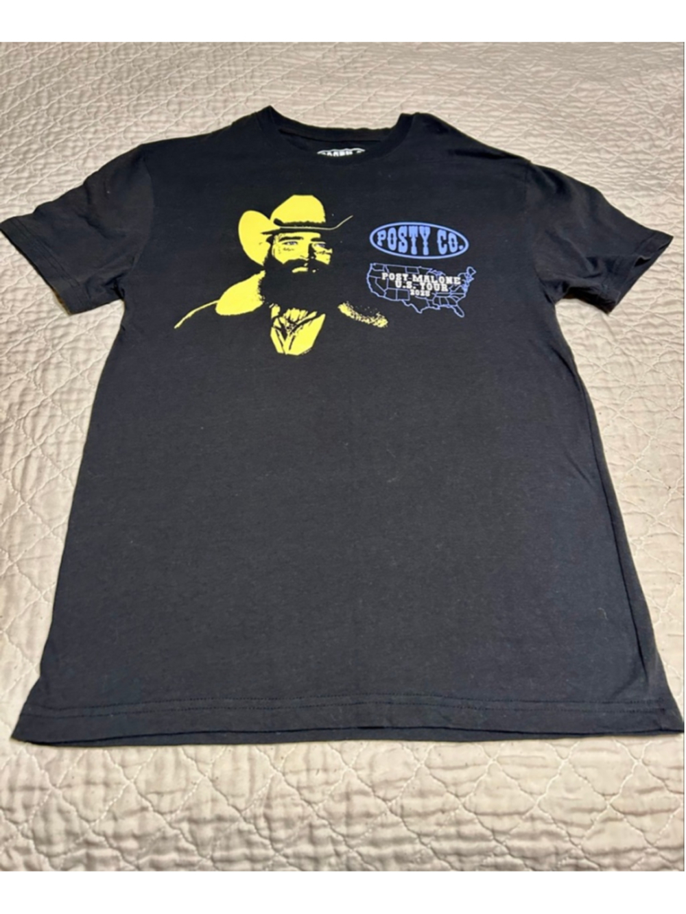 Post Malone US Tour 2025 Post Co Black Unisex T Shirt XS